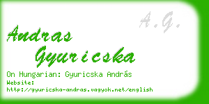 andras gyuricska business card